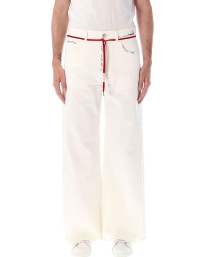 Marni Cotton Woven Trousers - White