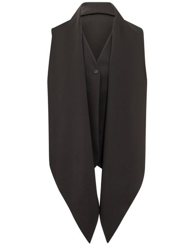 Ferragamo Vest With Sash - Black