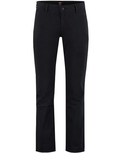 BOSS Slim-fit Stretched Pants - Black