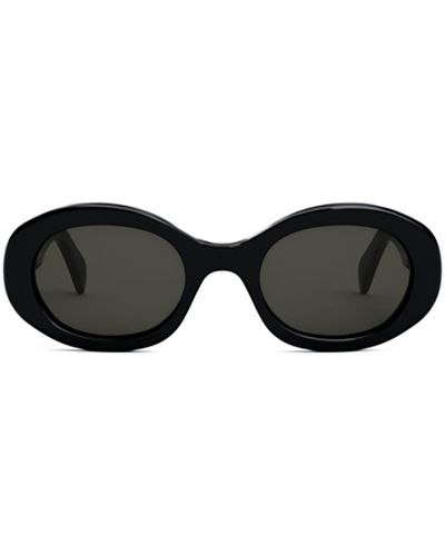 Celine Cl40194u Oval-frame Acetate Sunglasses - Black