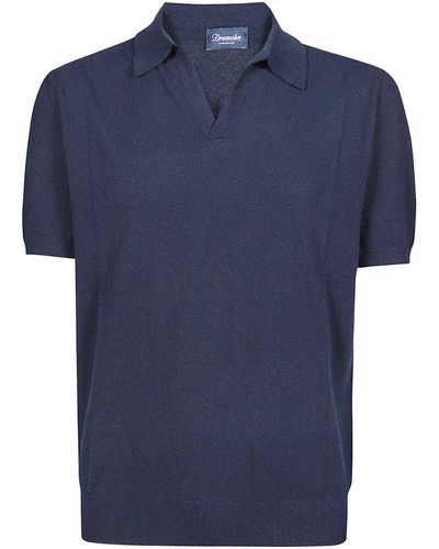 Drumohr Jhonny Short Sleeve Polo Shirt - Blue