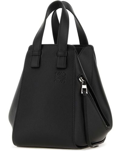 Loewe Leather Compact Hammock Handbag - Black