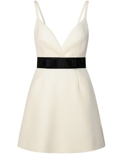 Dolce & Gabbana White Virgin Wool Blend Dress - Natural