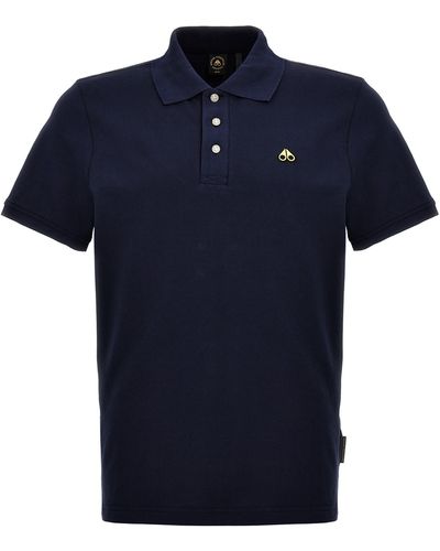 Moose Knuckles Logo Polo Shirt - Blue