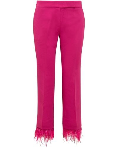 Michael Kors Crop Flare Fthr Trouser - Pink