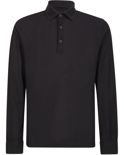 Herno Jersey Polo Shirt - Black