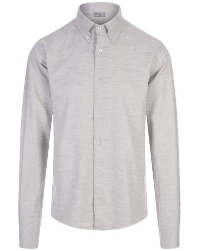 Fedeli Melange Light Shirt - Gray