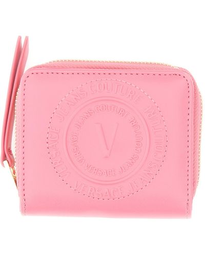 Versace Mini Wallet With Logo - Pink