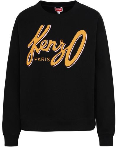 KENZO Cotton Blend Sweatshirt - Black