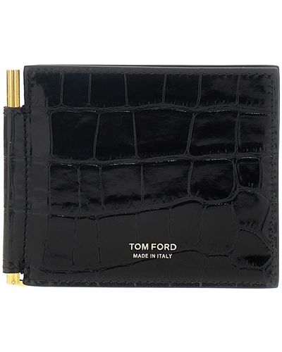 Tom Ford Money Clip Card Holder - Black