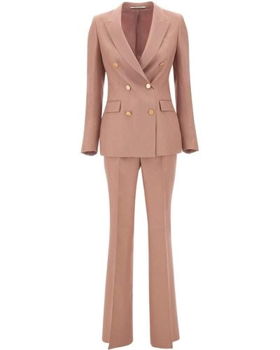 Tagliatore Parigi Linen Two-Piece Suit - Pink