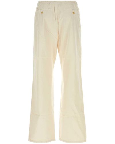 Palm Angels Ivory Cotton Joggers - Natural