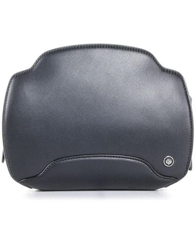 Loro Piana Sesia Shoulder Bag In Leather - Gray