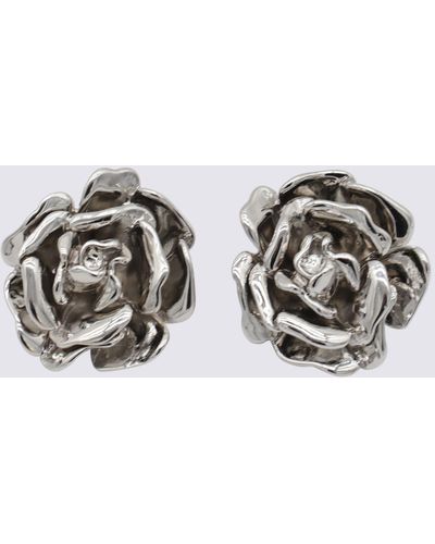 Blumarine Metal Rose Earrings - Metallic