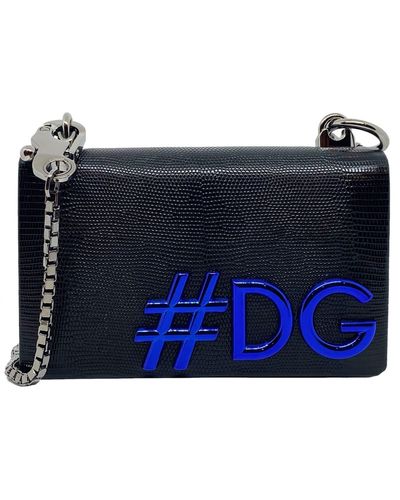 Dolce & Gabbana Logo Shoulder Bag - Blue