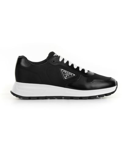 Prada Prax 01 Re-nylon Logo-plaque Recycled-nylon Low-top Sneakers - Black
