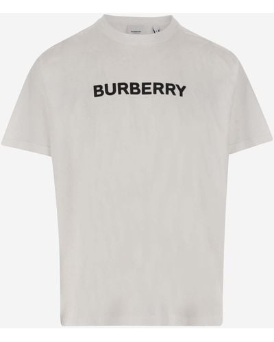 Burberry Cotton T-Shirt With Logo - White