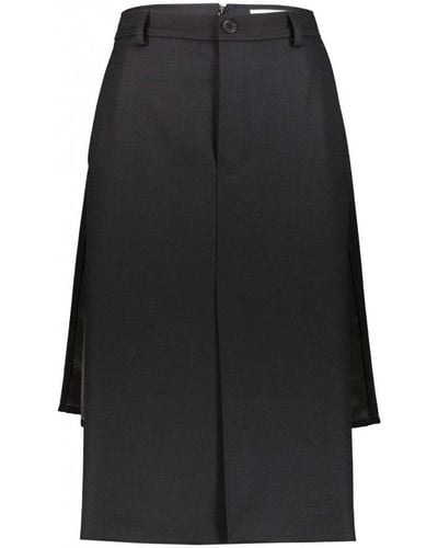 Balenciaga Flat Pencil Skirt With Front Panel Clothing - Black