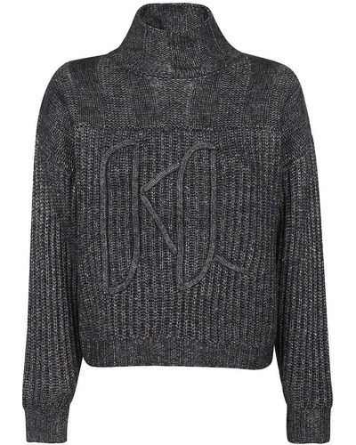 Karl Lagerfeld Turtleneck Sweater - Gray