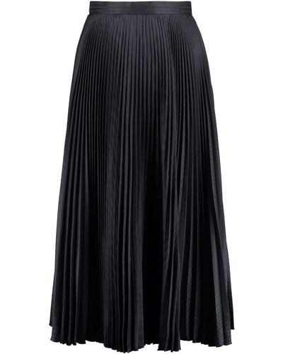 Prada Silk Pleated Skirt - Black