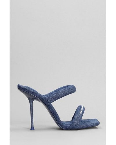 Alexander Wang Julie Padded Stiletto Sandal - Blue