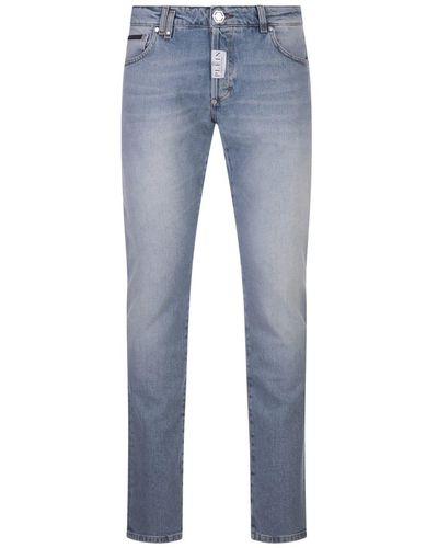 Philipp Plein Super Straight Cut Premium Jeans - Blue