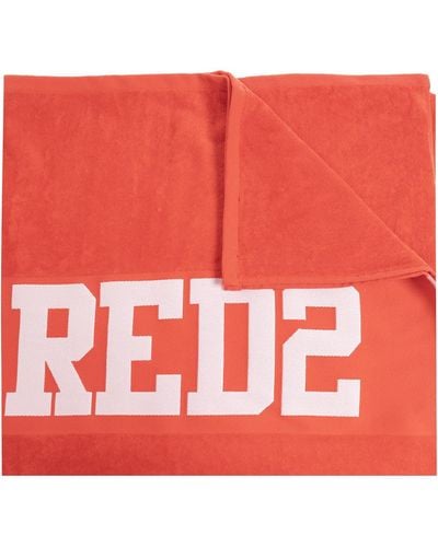 DSquared² Towel With Logo - Red