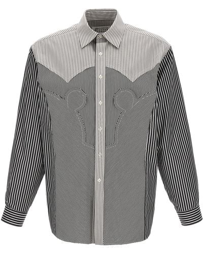 Maison Margiela Striped Shirt Shirt, Blouse - Gray
