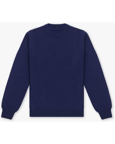 Larusmiani Crewneck Sweater Aspen Sweater - Blue