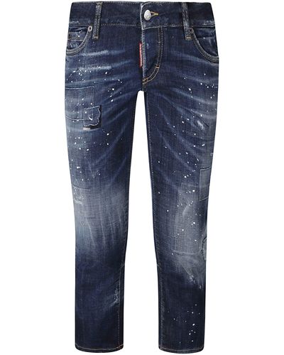 DSquared² Fitted Cropped Jeans - Blue