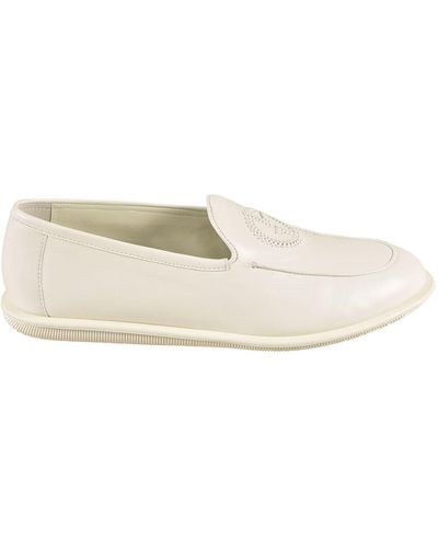 Giorgio Armani Classic Fitted Slide-on Loafers - White
