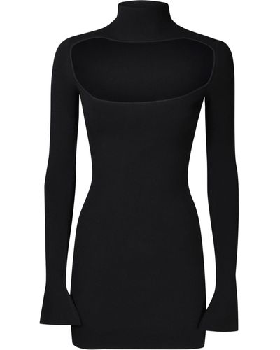 Ssheena Knit Cut Mini Dress - Black