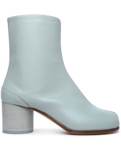 Maison Margiela Tabi Anise Leather Ankle Boots - Blue