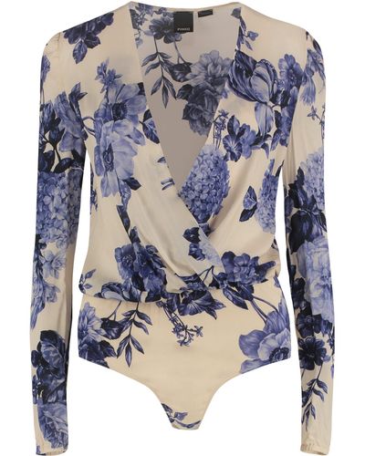 Pinko Barberino Floral Print Bodysuit-blouse - Multicolour