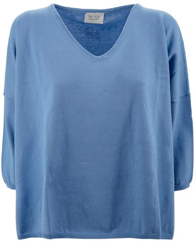 Be You V-Neck Sweater - Blue