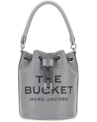 Marc Jacobs Leather The Bucket Bucket Bag - Grey