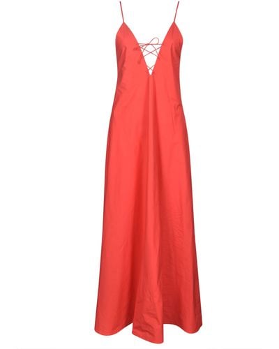 Forte Forte V-Neck Sleeveless Dress - Red