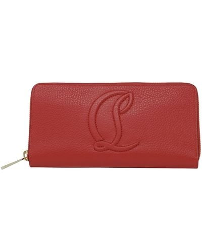 Christian Louboutin By My Side Calf Leather Wallet - Red