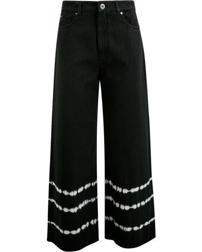 Weekend by Maxmara Cotton Tie &Amp; Dye Trousers - Black