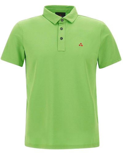 Peuterey Mezzola Cotton And Silk Polo Shirt - Green
