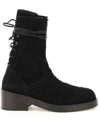 Ann Demeulemeester Henrica Crosta Leather Boots - Black