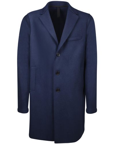 Harris Wharf London Boxy Cashmere Coat - Blue
