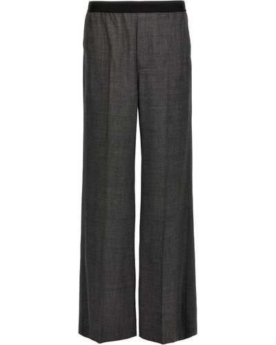 Balenciaga Check Wool Pants - Gray