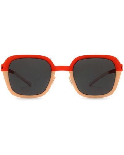 Mykita Paloma Poppy Red/safrane Sunglasses - White
