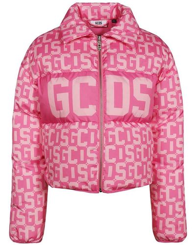 Gcds Short Down Jacket - Pink