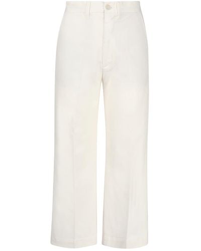 Polo Ralph Lauren Flared Cropped Trousers - White