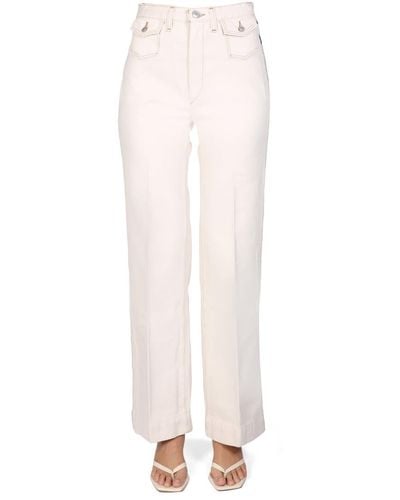 RE/DONE "70's" Wide Leg Jeans - White