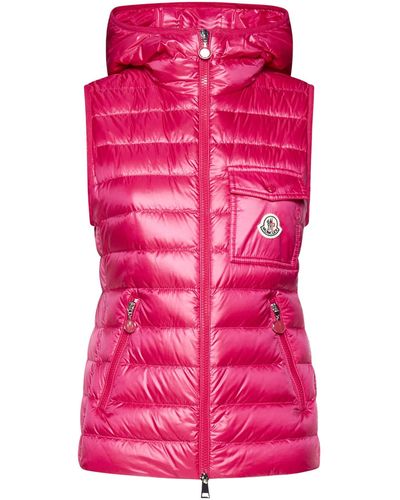 Moncler Glygos Quilted Nylon Down Vest - Pink