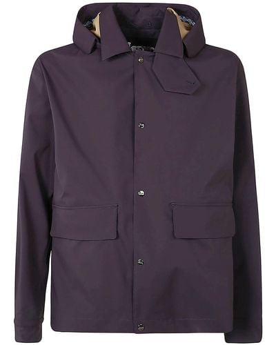 Herno Two Front Pockets Hooded Jacket - Blue