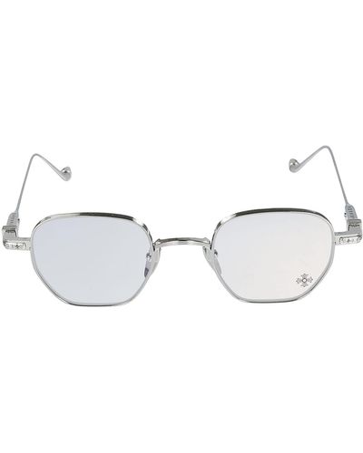 Chrome Hearts Logo Geometric Glasses - Metallic